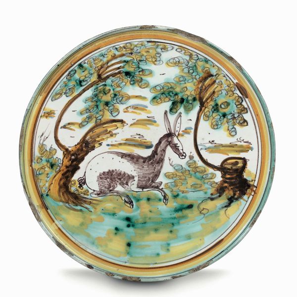 Alzatina.<BR>Spagna, Talavera, primo quarto del XVIII secolo.  - Asta Maioliche e Porcellane da Collezione - Associazione Nazionale - Case d'Asta italiane