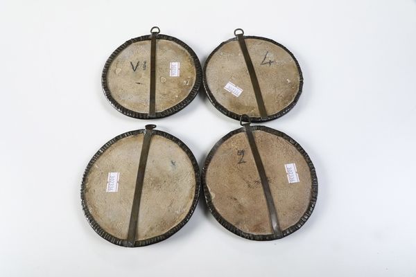 Otto mattonelle.<BR>Castelli, XVIII secolo.  - Asta Maioliche e Porcellane da Collezione - Associazione Nazionale - Case d'Asta italiane