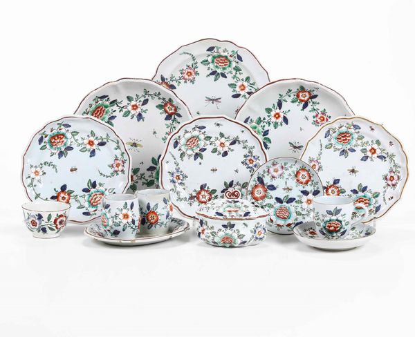 Assortimento �alla barbottina�.<BR>Milano, Manifattura di Pasquale Rubati e Felice Clerici (?), 1760�1780.  - Asta Maioliche e Porcellane da Collezione - Associazione Nazionale - Case d'Asta italiane