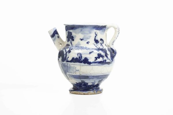 Orciolo.<BR>Savona, XVIII secolo.  - Asta Maioliche e Porcellane da Collezione - Associazione Nazionale - Case d'Asta italiane