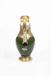 Brocca.<BR>Probabilmente Parigi, prima met� del XIX secolo.  - Asta Maioliche e Porcellane da Collezione - Associazione Nazionale - Case d'Asta italiane