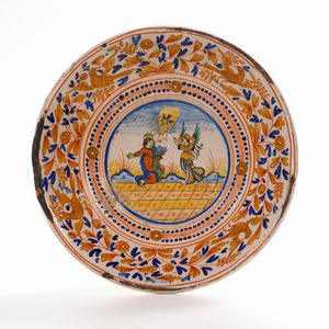 Coppa.<BR>Deruta, XVII secolo.  - Asta Maioliche e Porcellane da Collezione - Associazione Nazionale - Case d'Asta italiane