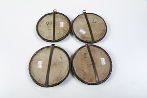 Otto mattonelle.<BR>Castelli, XVIII secolo.  - Asta Maioliche e Porcellane da Collezione - Associazione Nazionale - Case d'Asta italiane