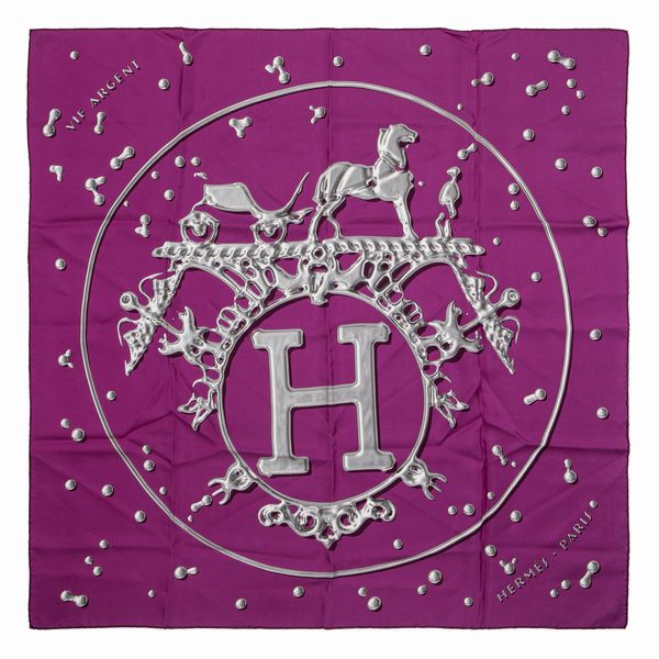 Hermès : Foulard Vif Argent  - Asta Luxury Fashion - Associazione Nazionale - Case d'Asta italiane