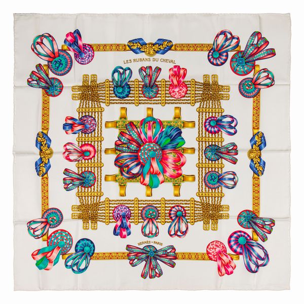 Hermès : Foulard Les Rubans de Cheval  - Asta Luxury Fashion - Associazione Nazionale - Case d'Asta italiane