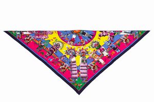 Hermès - Foulard Triangle Grande Kachinas