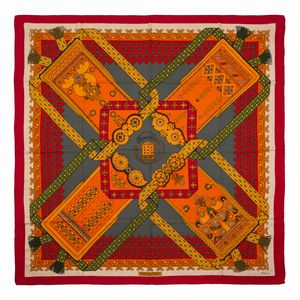 Hermès - Grand foulard Brins d'Or