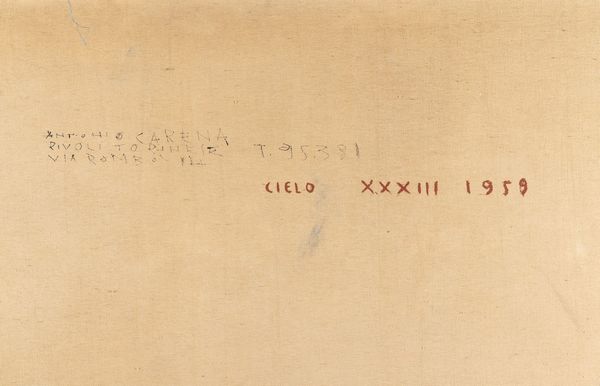 Antonio Carena : Cielo  - Asta Arte Moderna e Contemporanea - Associazione Nazionale - Case d'Asta italiane