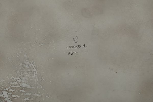 Portavivande. Argenteria milanese del XX secolo. Argentiere Miracoli  - Asta Argenti - Associazione Nazionale - Case d'Asta italiane