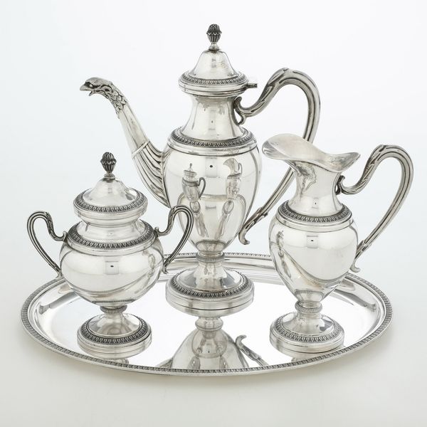 Caffettiera, lattiera, zucchieriera, Argenteria veneta del XX secolo, argentiere Rino Greggio  - Asta Argenti - Associazione Nazionale - Case d'Asta italiane