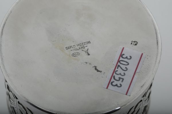 Sei porta bicchieri. Argenteria milanese del XX secolo  - Asta Argenti - Associazione Nazionale - Case d'Asta italiane