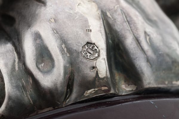 Lotto di 4 sculture ricoperte in argento. Differenti argenterie italiane del XX secolo  - Asta Argenti - Associazione Nazionale - Case d'Asta italiane