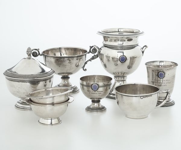 Lotto di coppe in argento. Varie manifatture italiane del XX secolo  - Asta Argenti - Associazione Nazionale - Case d'Asta italiane