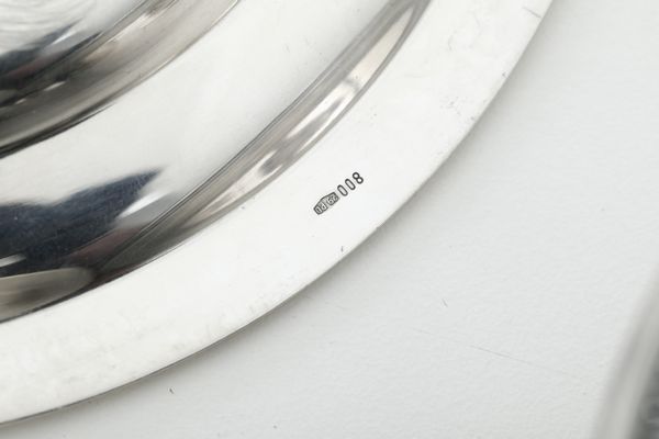 Insieme di 12 lavadita con piattini. Argenteria veneta del XX secolo, argentiere Rino Greggio, Padova<BR>  - Asta Argenti - Associazione Nazionale - Case d'Asta italiane