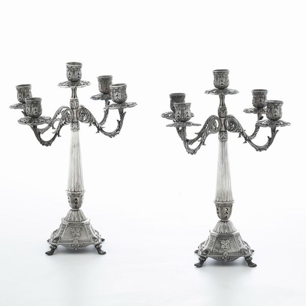 Coppia di candelabri  - Asta Argenti - Associazione Nazionale - Case d'Asta italiane