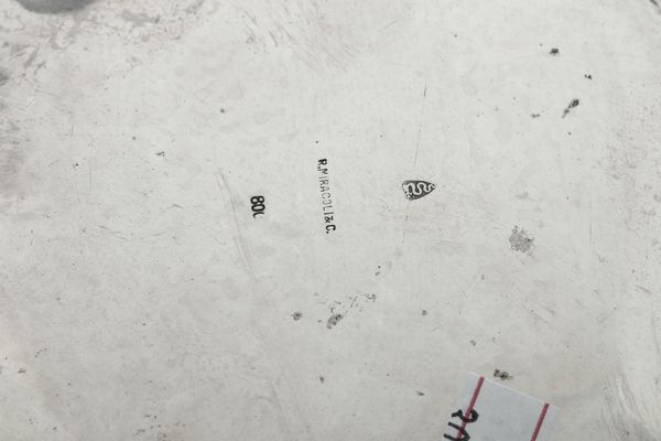 Centrotavola ottagonale. Argenteria milanese del XX secolo. Argentiere Miracoli  - Asta Argenti - Associazione Nazionale - Case d'Asta italiane