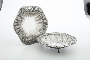 Due centrotavola. Argenteria italiana della prima metà del XX secolo, una argentiere Miracoli, Milano  - Asta Argenti - Associazione Nazionale - Case d'Asta italiane