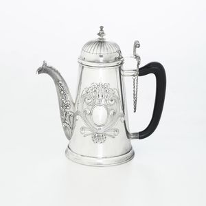 Caffettiera. Argenteria italiana del XX secolo, marchio dell'argentiere consunto  - Asta Argenti - Associazione Nazionale - Case d'Asta italiane