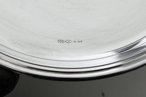 Sei piattini e due sottobottiglia. Argenteria veneta del XX secolo. Argentiere F.lli Zaramella, Padova  - Asta Argenti - Associazione Nazionale - Case d'Asta italiane