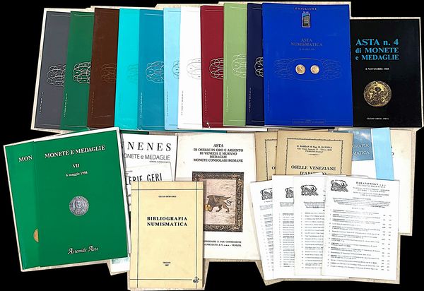 Lotto di 26 cataloghi. MISCELLANEA DI ASTE E LISTINI ITALIANI.  - Asta Numismatica - Associazione Nazionale - Case d'Asta italiane