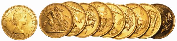 REGNO UNITO. ELIZABETH II, 1953-2022. Lotto di dieci monete.  - Asta Numismatica - Associazione Nazionale - Case d'Asta italiane