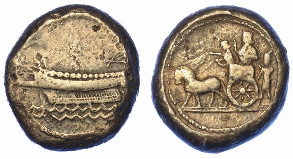FENICIA - SIDONE. BA'AL'ILLEM, 401-366 a.C. Doppio Siclo.  - Asta Numismatica - Associazione Nazionale - Case d'Asta italiane