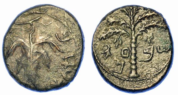 GIUDEA. SECONDA RIVOLTA - GUERRA BAR-KOKHBA, 132-135. Bronzo medio.  - Asta Numismatica - Associazione Nazionale - Case d'Asta italiane