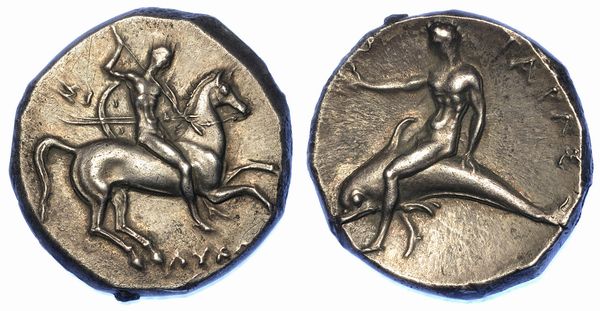 CALABRIA - TARANTO. Nomos, 302-280 a.C.  - Asta Numismatica - Associazione Nazionale - Case d'Asta italiane