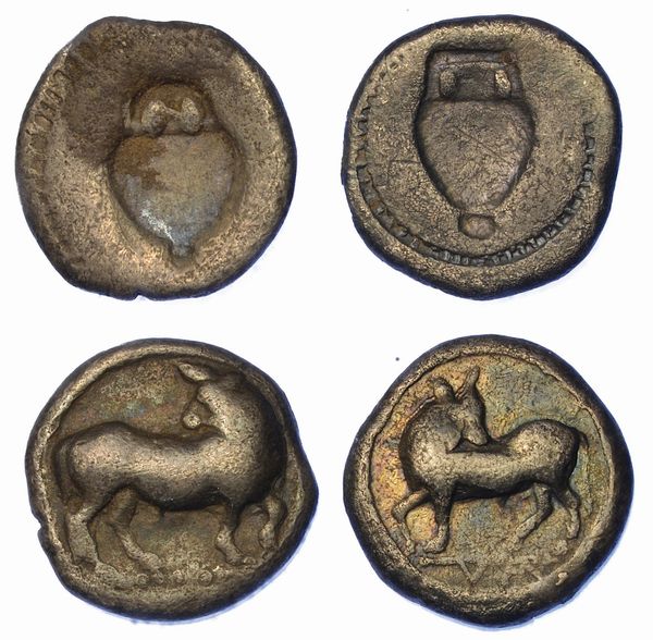 LUCANIA - SIBARI. Lotto di due monete.  - Asta Numismatica - Associazione Nazionale - Case d'Asta italiane