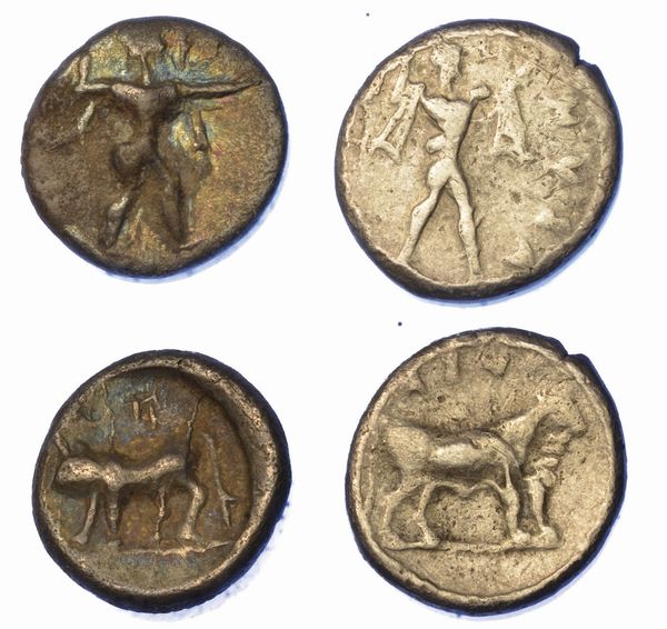 LUCANIA - SIBARI. Lotto di due monete.  - Asta Numismatica - Associazione Nazionale - Case d'Asta italiane