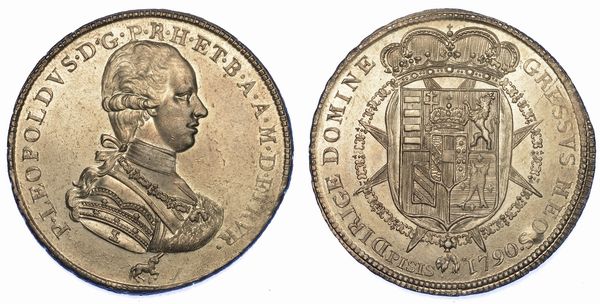 FIRENZE. PIETRO LEOPOLDO DI LORENA, 1765-1790. Francescone 1790.  - Asta Numismatica - Associazione Nazionale - Case d'Asta italiane