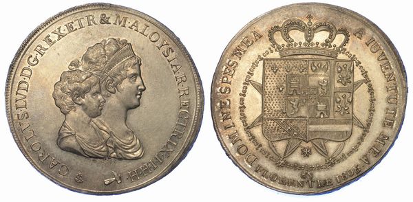 FIRENZE. CARLO LUDOVICO DI BORBONE, 1803-1807. Dena 1806.  - Asta Numismatica - Associazione Nazionale - Case d'Asta italiane