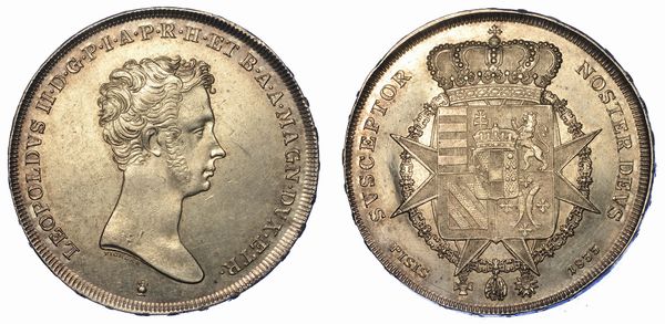 FIRENZE. LEOPOLDO II DI LORENA, 1824-1859. Francescone 1833.  - Asta Numismatica - Associazione Nazionale - Case d'Asta italiane