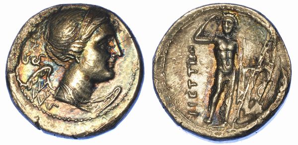 BRUTTIUM - BRETTI. Dracma. Emissione della seconda guerra punica, 216-214 a.C.  - Asta Numismatica - Associazione Nazionale - Case d'Asta italiane