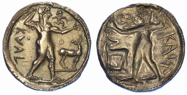 BRUTTIUM - CAULONIA. Nomos, 550-480 a.C.  - Asta Numismatica - Associazione Nazionale - Case d'Asta italiane