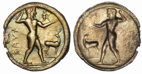BRUTTIUM - CAULONIA. Nomos, 550-480 a.C.  - Asta Numismatica - Associazione Nazionale - Case d'Asta italiane