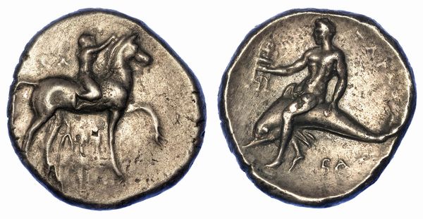 CALABRIA - TARANTO. Nomos, 302-280 a.C.  - Asta Numismatica - Associazione Nazionale - Case d'Asta italiane