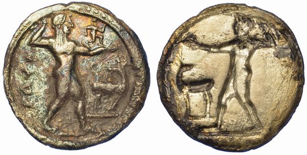 BRUTTIUM - CAULONIA. Nomos, 550-480 a.C.  - Asta Numismatica - Associazione Nazionale - Case d'Asta italiane