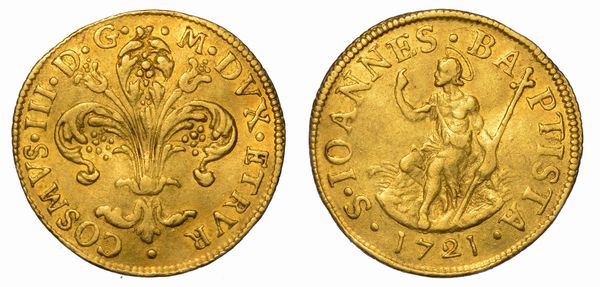 FIRENZE. COSIMO III DE' MEDICI, 1670-1723. Fiorino 1721.  - Asta Numismatica - Associazione Nazionale - Case d'Asta italiane