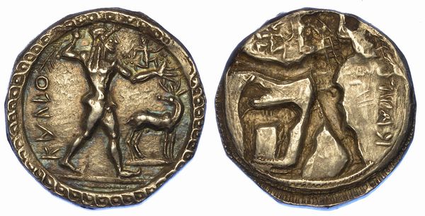 BRUTTIUM - CAULONIA. Nomos, 550-480 a.C.  - Asta Numismatica - Associazione Nazionale - Case d'Asta italiane