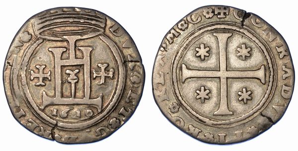 GENOVA. DOGI BIENNALI, 1528-1797. SERIE DELLA II FASE, 1541-1637. Quarto di scudo 1610.  - Asta Numismatica - Associazione Nazionale - Case d'Asta italiane