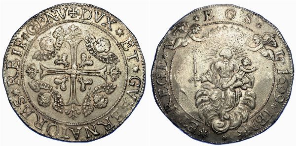 GENOVA. DOGI BIENNALI, 1528-1797. SERIE DELLA III FASE, 1637-1797. Da 2 scudi 1699.  - Asta Numismatica - Associazione Nazionale - Case d'Asta italiane