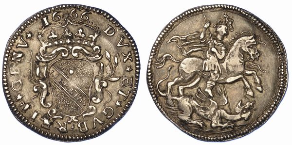 GENOVA. DOGI BIENNALI, 1528-1797. SERIE DELLA III FASE, 1637-1797. Reale 1666.  - Asta Numismatica - Associazione Nazionale - Case d'Asta italiane