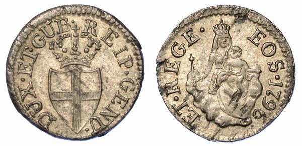 GENOVA. DOGI BIENNALI, 1528-1797. SERIE DELLA III FASE, 1637-1797. Da 8 denari 1796.  - Asta Numismatica - Associazione Nazionale - Case d'Asta italiane