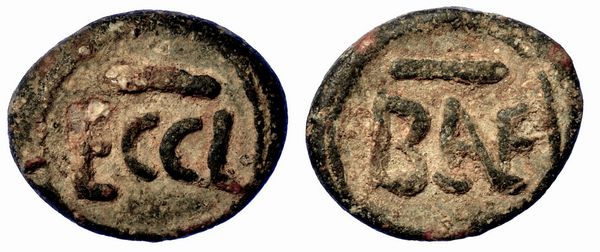 LUNI. PERIODO VESCOVILE (seconda met VII-inizio VIII sec.). Lotto di sei monete/tessere.  - Asta Numismatica - Associazione Nazionale - Case d'Asta italiane