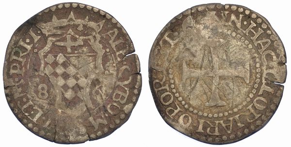 MASSA DI LUNIGIANA. ALBERICO I CYBO MALASPINA, 1568-1623 (II periodo). Terzo di Lira o Mezzo Paolo 1586.  - Asta Numismatica - Associazione Nazionale - Case d'Asta italiane