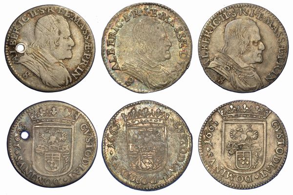 MASSA DI LUNIGIANA. Lotto di tre monete.  - Asta Numismatica - Associazione Nazionale - Case d'Asta italiane