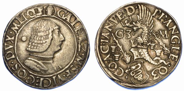 MILANO. GALEAZZO MARIA SFORZA, 1466-1476. Testone (o Lira o Grosso da 20 Soldi).  - Asta Numismatica - Associazione Nazionale - Case d'Asta italiane