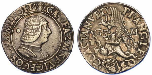 MILANO. GALEAZZO MARIA SFORZA, 1466-1476. Testone (o Lira o Grosso da 20 Soldi).  - Asta Numismatica - Associazione Nazionale - Case d'Asta italiane