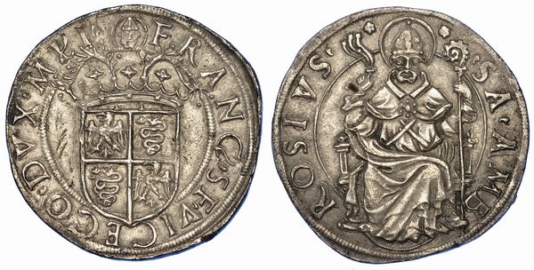 MILANO. FRANCESCO II SFORZA, 1521-1535. Testone.  - Asta Numismatica - Associazione Nazionale - Case d'Asta italiane
